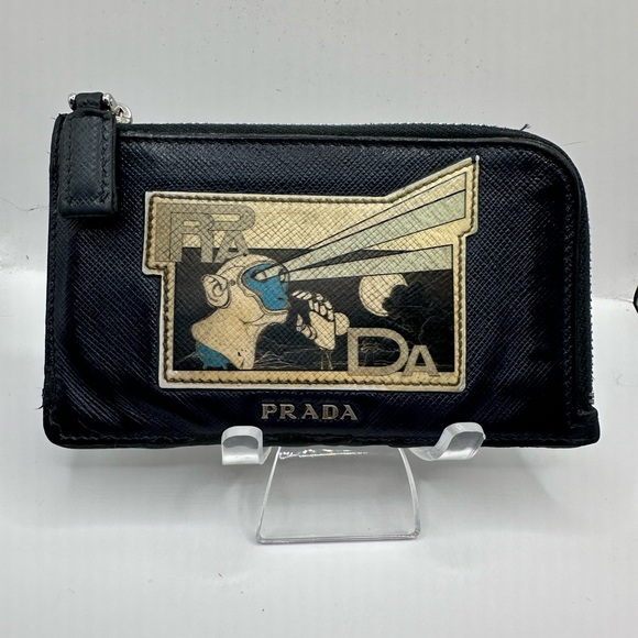 Prada Handbags - PRADA Robot Monkey Saffiano Leather Card Wallet